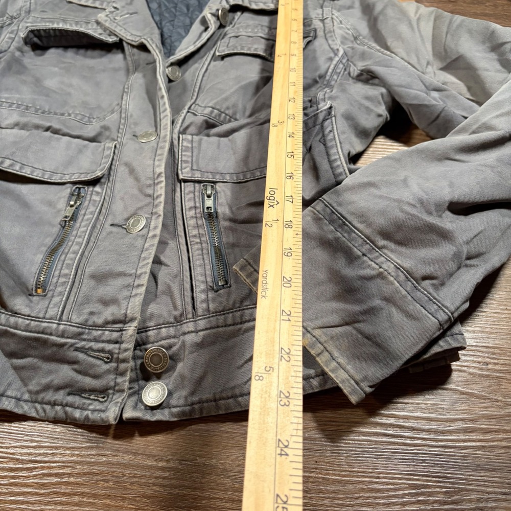 Y2K Abercrombie Style Utility Field Jacket Quilted Lined Size M - Picture 4 of 6